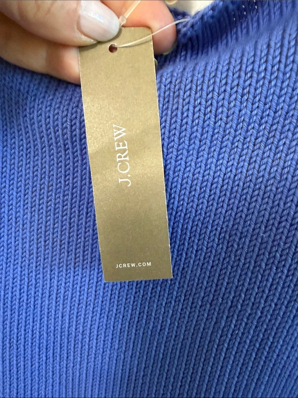 J. Crew Royal Blue Knit Tank with Eyelet Side Detail